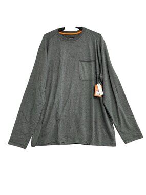 NWT Bass Outdoor Men's XXL Gray Long Sleeve Ultimate Tee Polyester Blend J2030